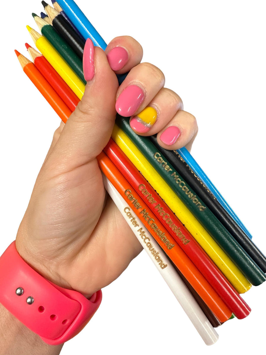 Coloring Pencils 12 Pack Custom Printed 