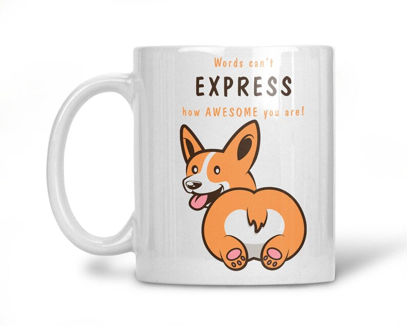 Corgi Butt Mug, Gift for Veterinarian