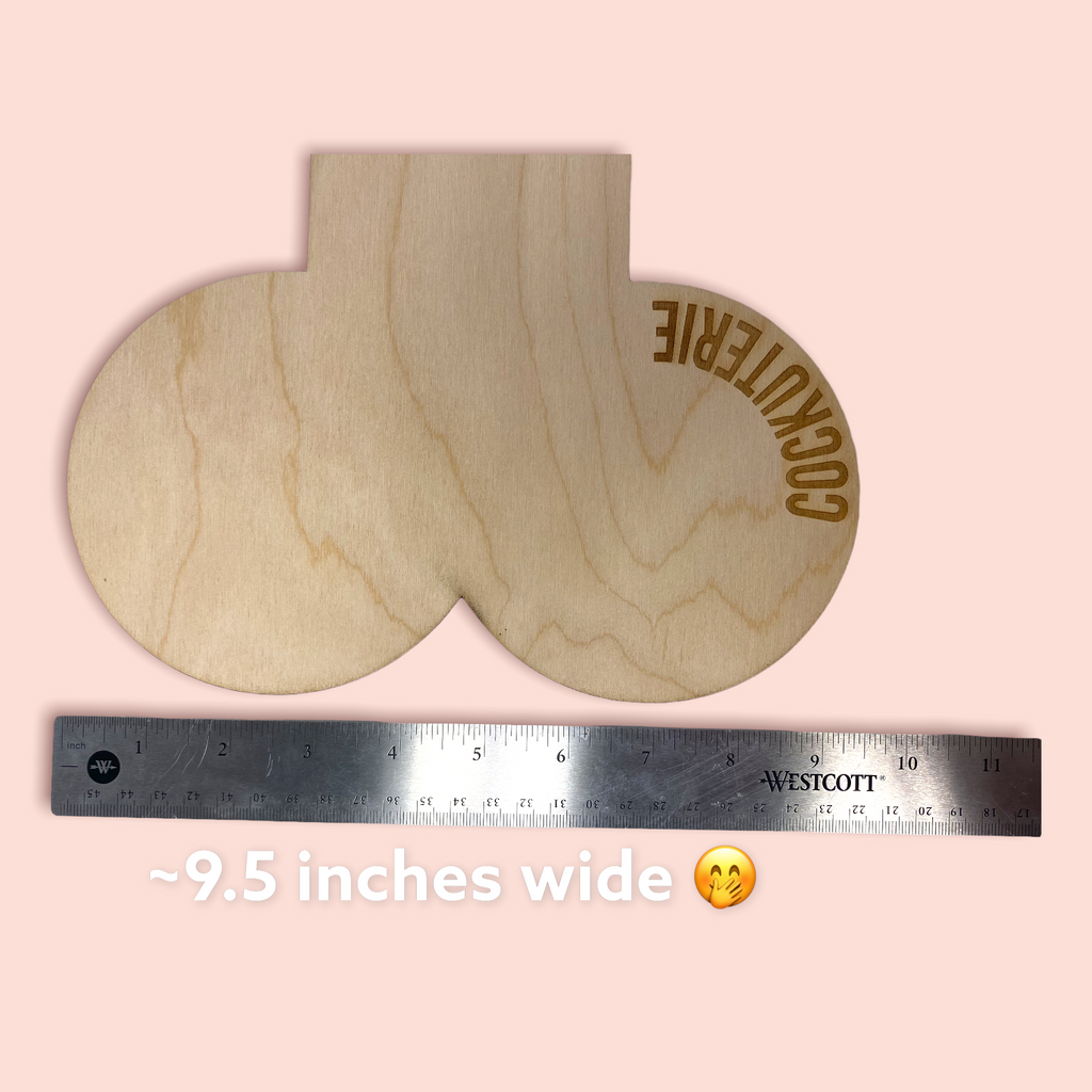 wooden charcuterie board cock shaped gag gift funny cheese board