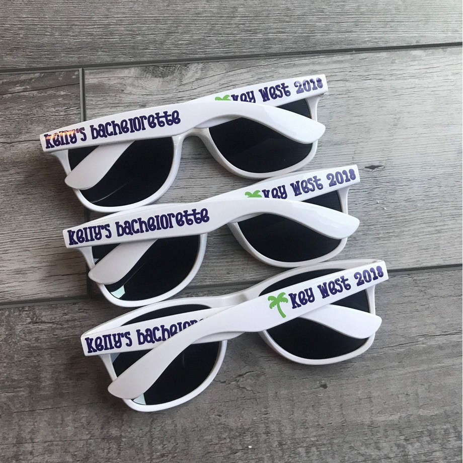 White personalized top sunglasses