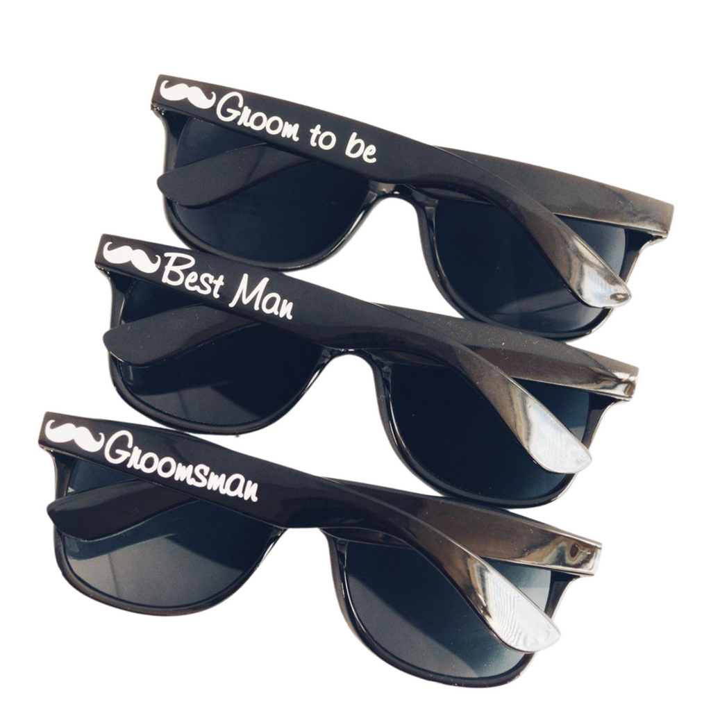 customizable bachelor party sunglasses groom present engagement