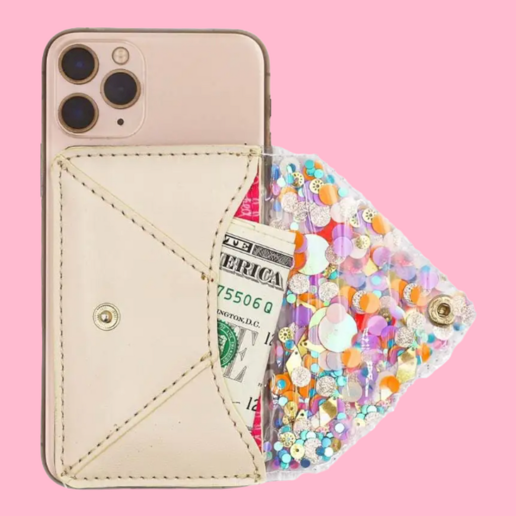 cute sparkly envelope phone wallet accessory