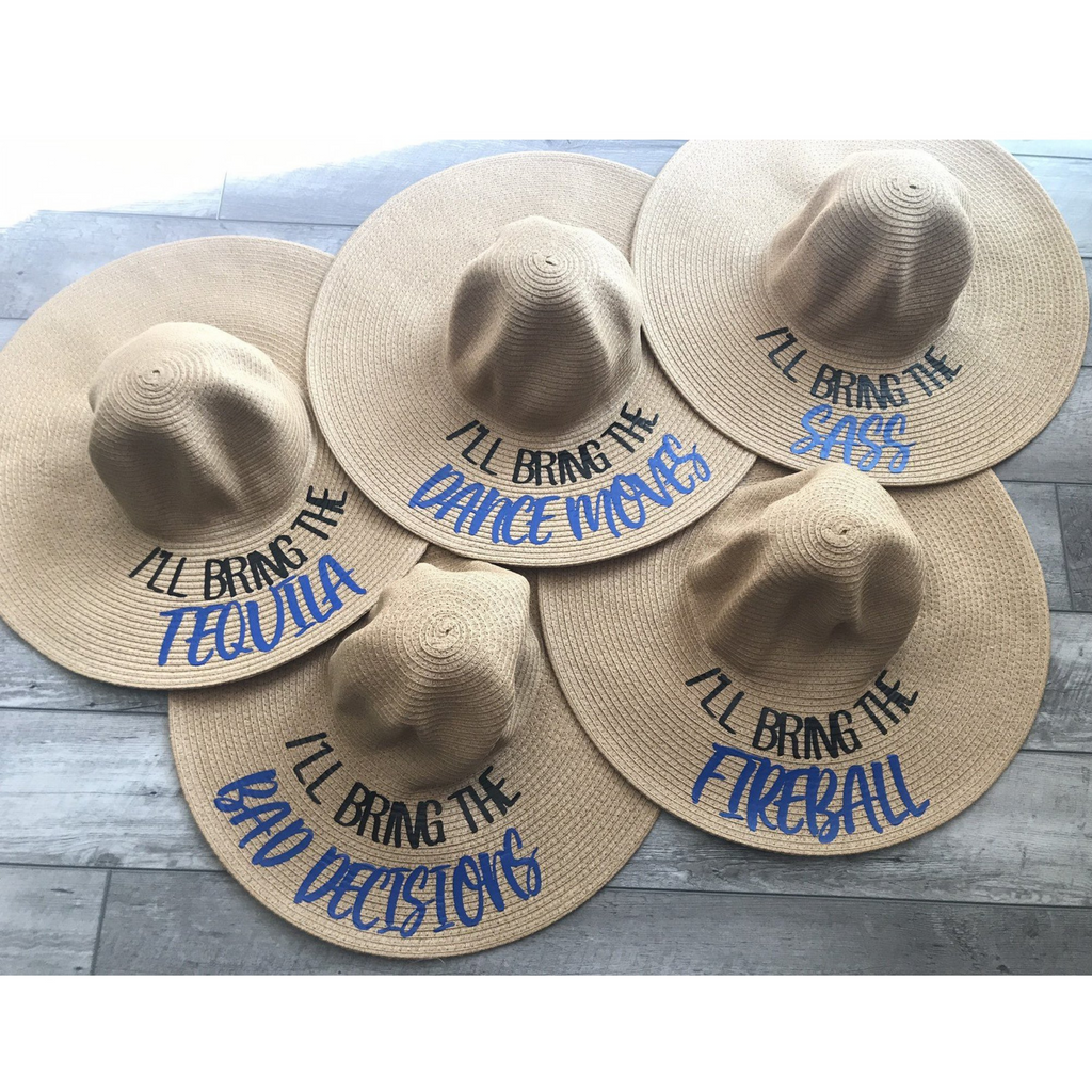 I'll bring the customizable floppy hat bachelor party bride engagement wedding