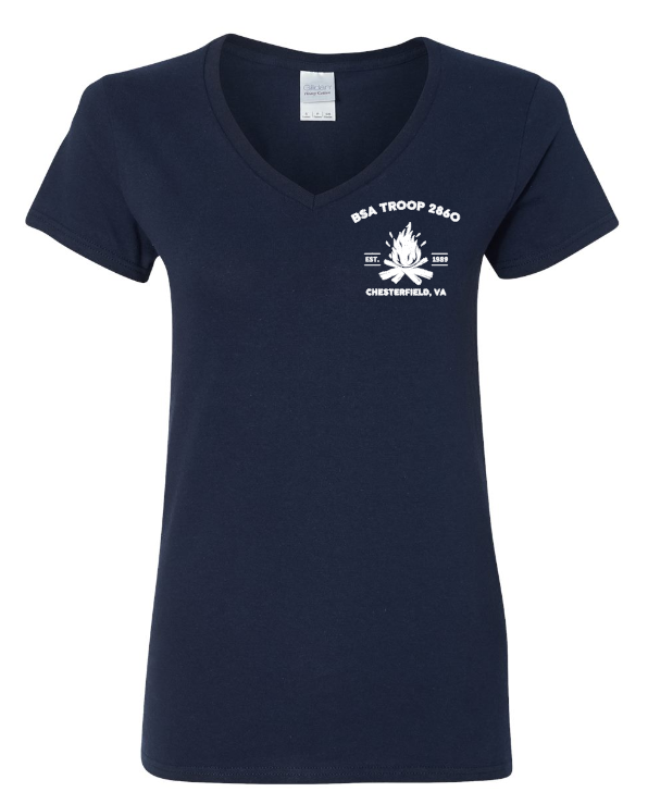 Class B Ladies V Neck Short Sleeve Shirt