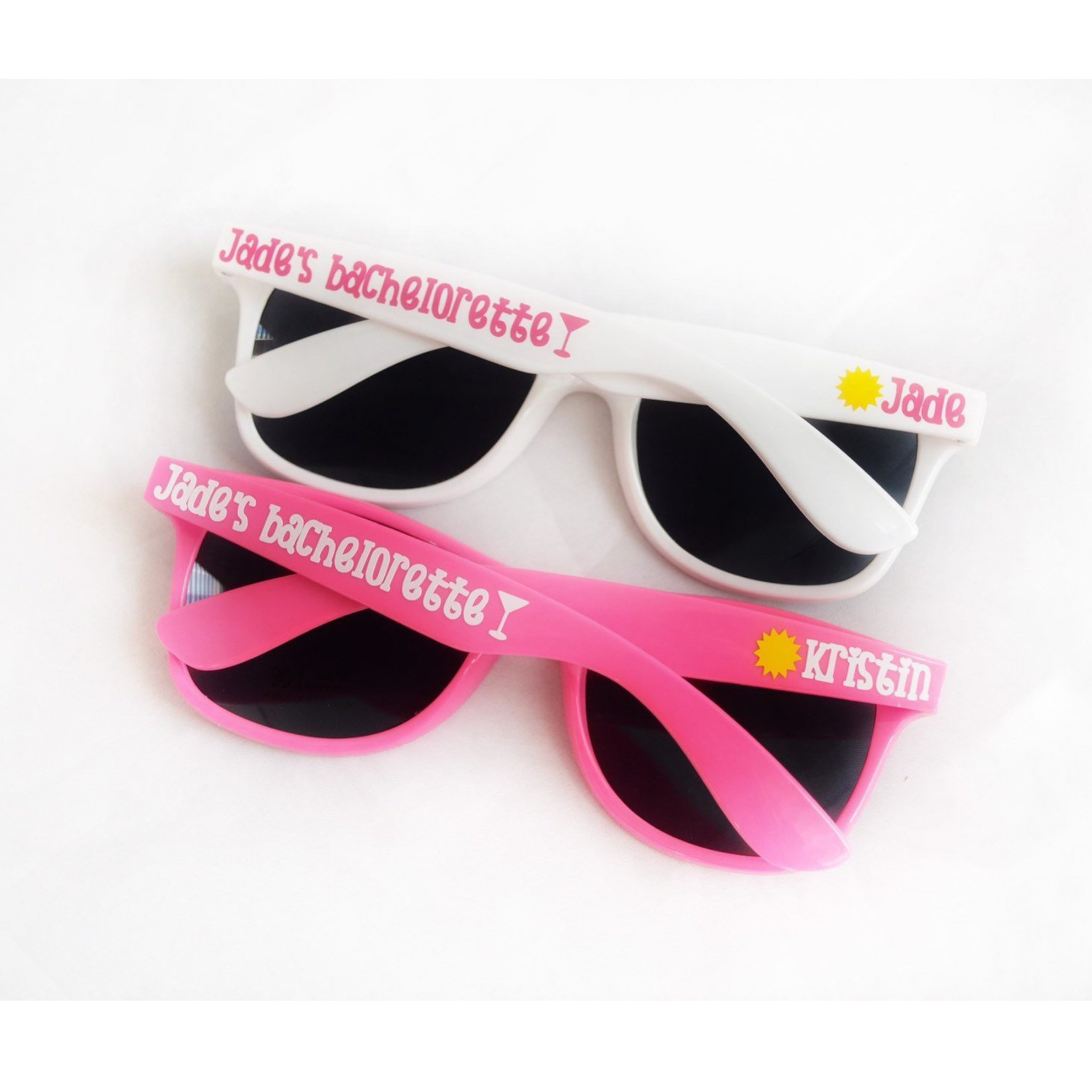 Pink Bachelorette Party Sunglasses Personalized