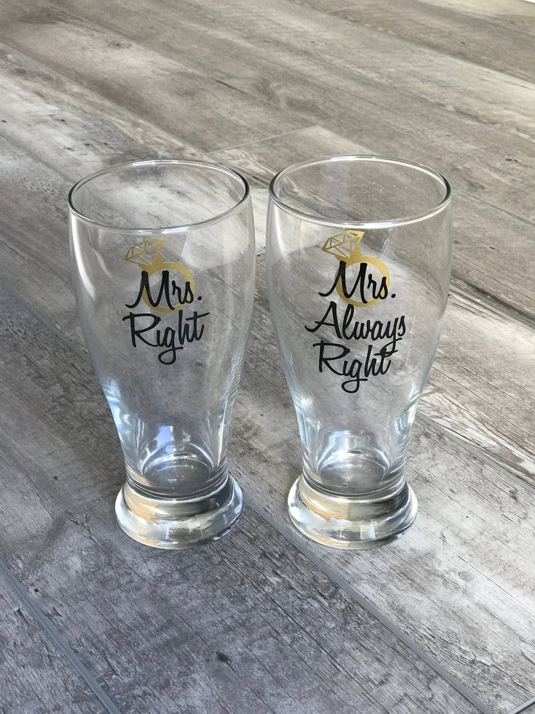 Easter Gift for Her, Mrs Right and Mrs Always Right, Lesbian Engagement Gift, Soon to be Mrs, Bridal Shower Gift, Lesbian Wedding