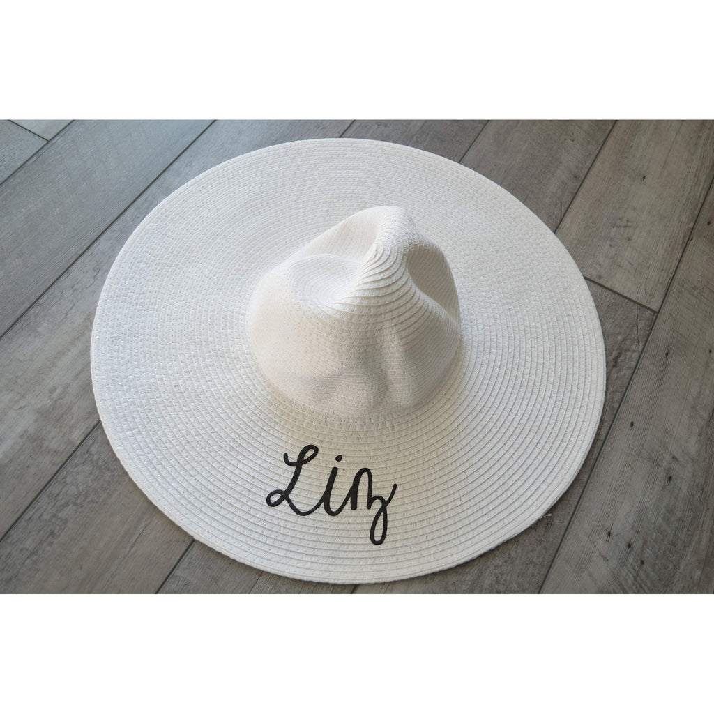 personalized name floppy hat