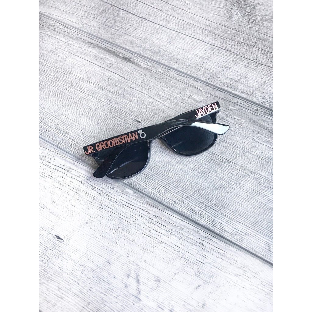 junior groomsman black sunglasses for kids or adults