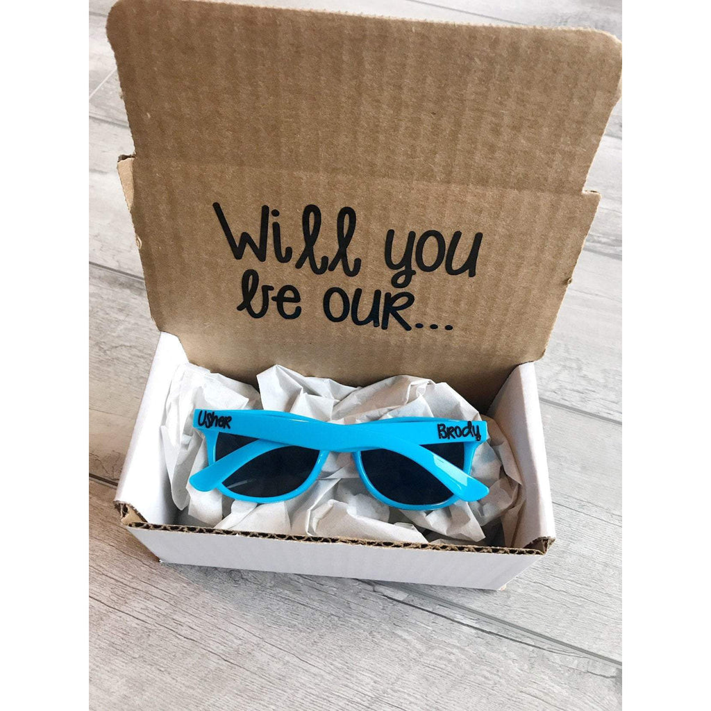will you be our usher sunglasses proposal box