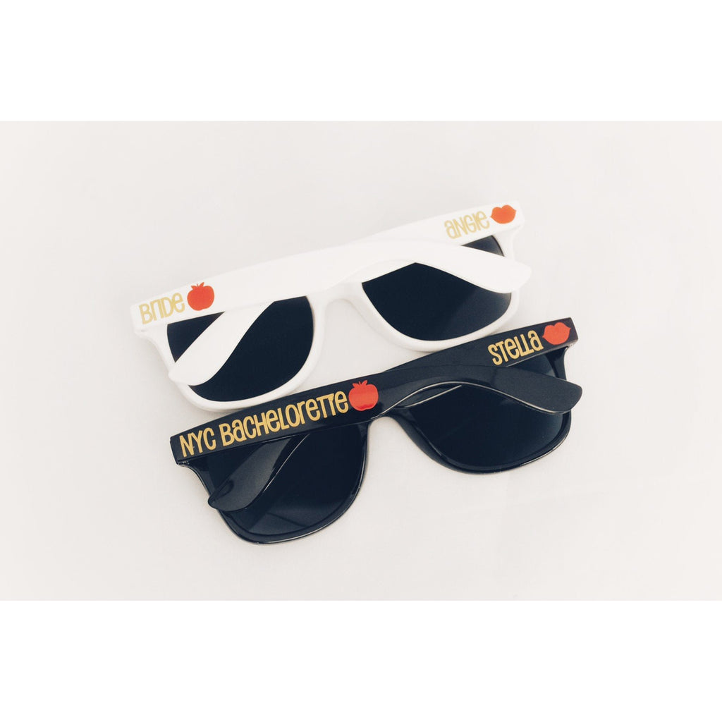 nyc bachelorette sunglasses with big apple personalized bachelorette