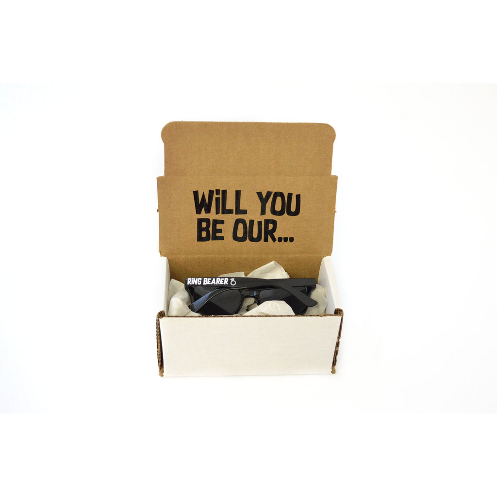 will you be our ring bearer sunglasses proposal box